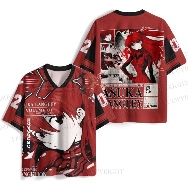 Neon Genesis Evangelion Asuka Jersey Shirts