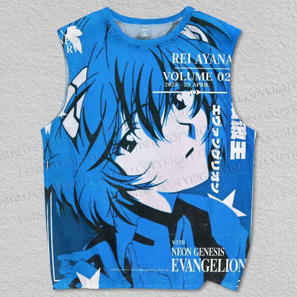 Unisex Neon Genesis Evangelion Rei Printed Tank Top 2601011482