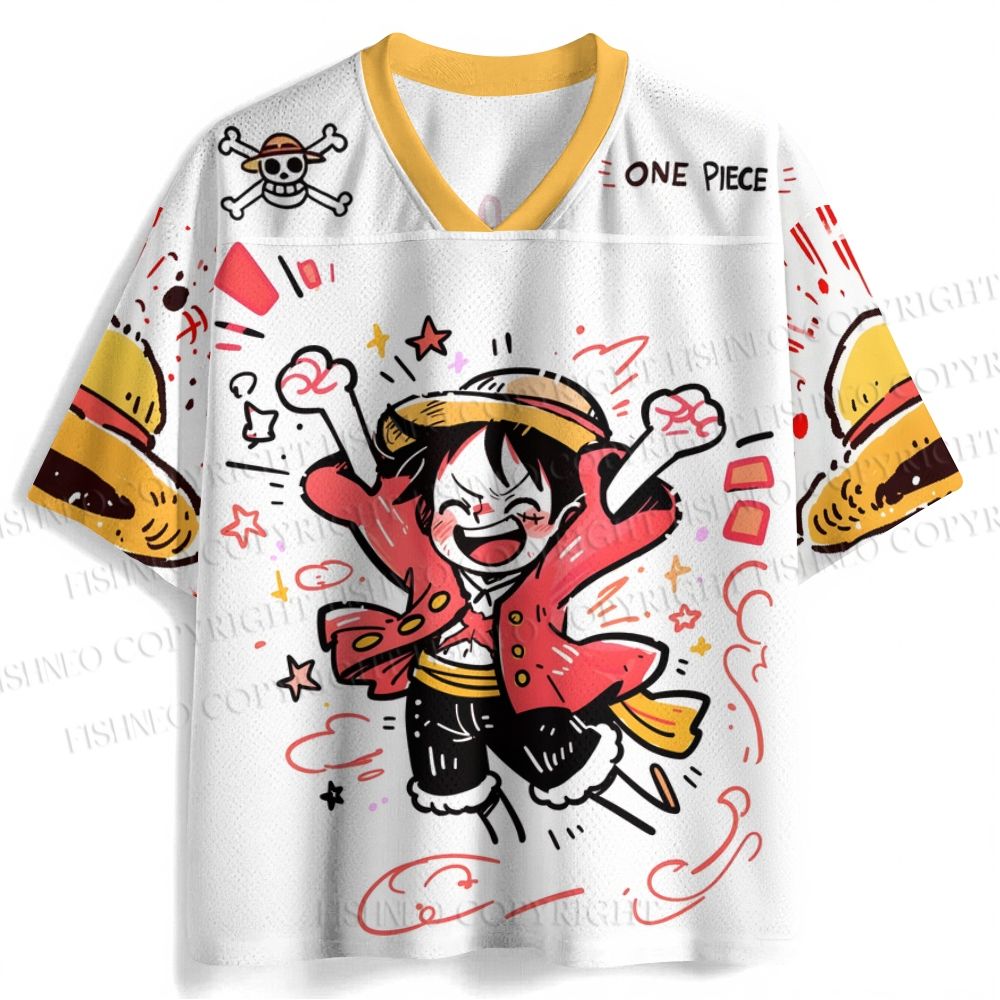 One Piece Luffy Printed Jersey Shirts