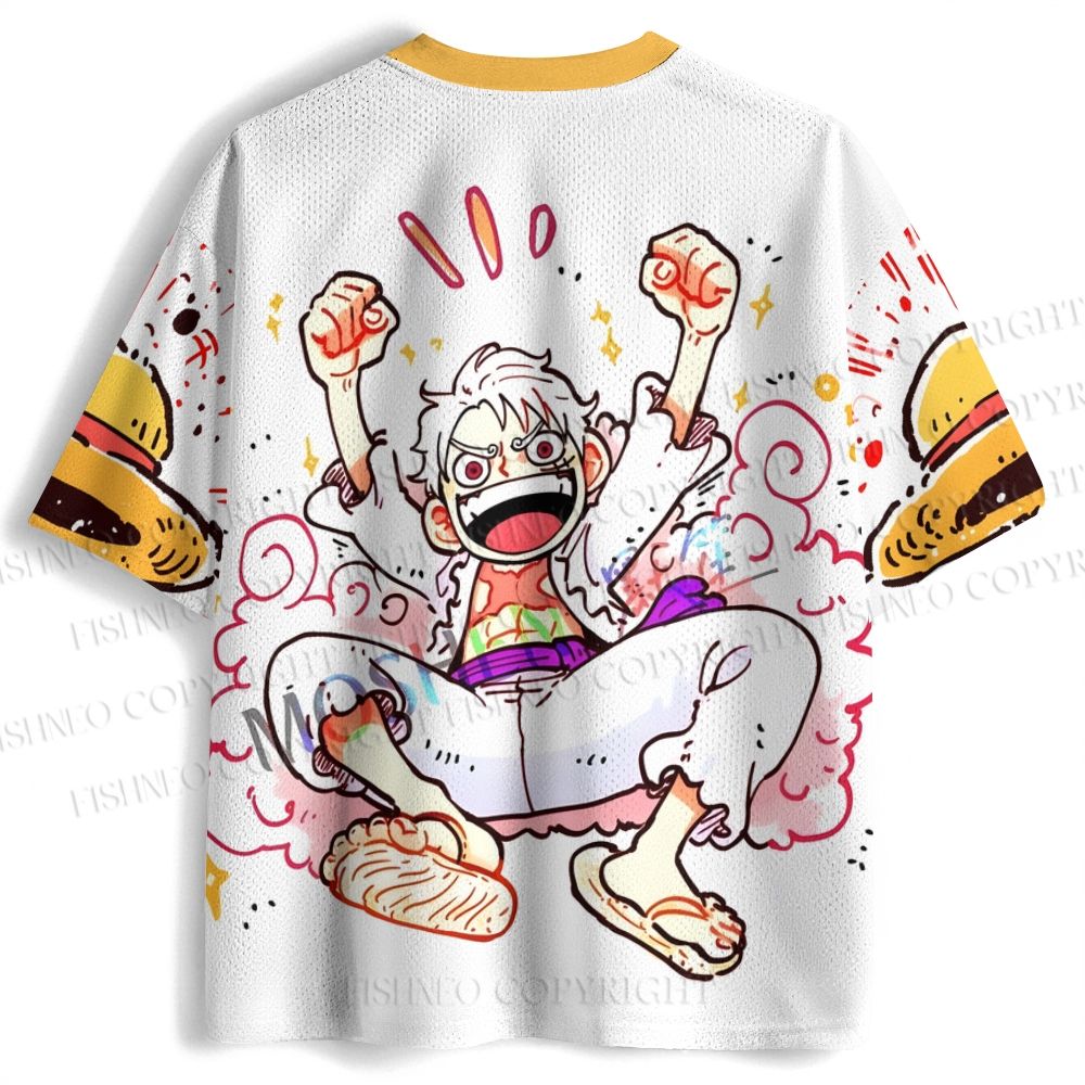 One Piece Luffy Printed Jersey Shirts