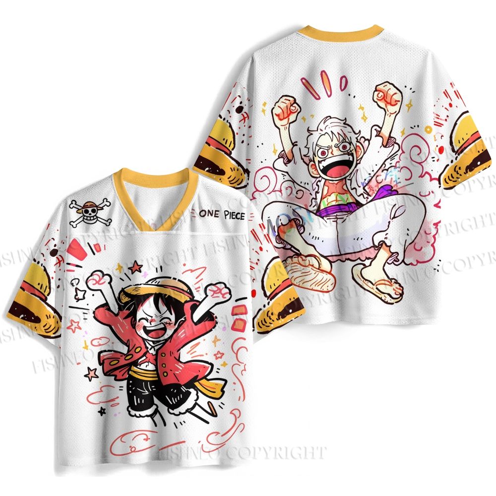 One Piece Luffy Printed Jersey Shirts