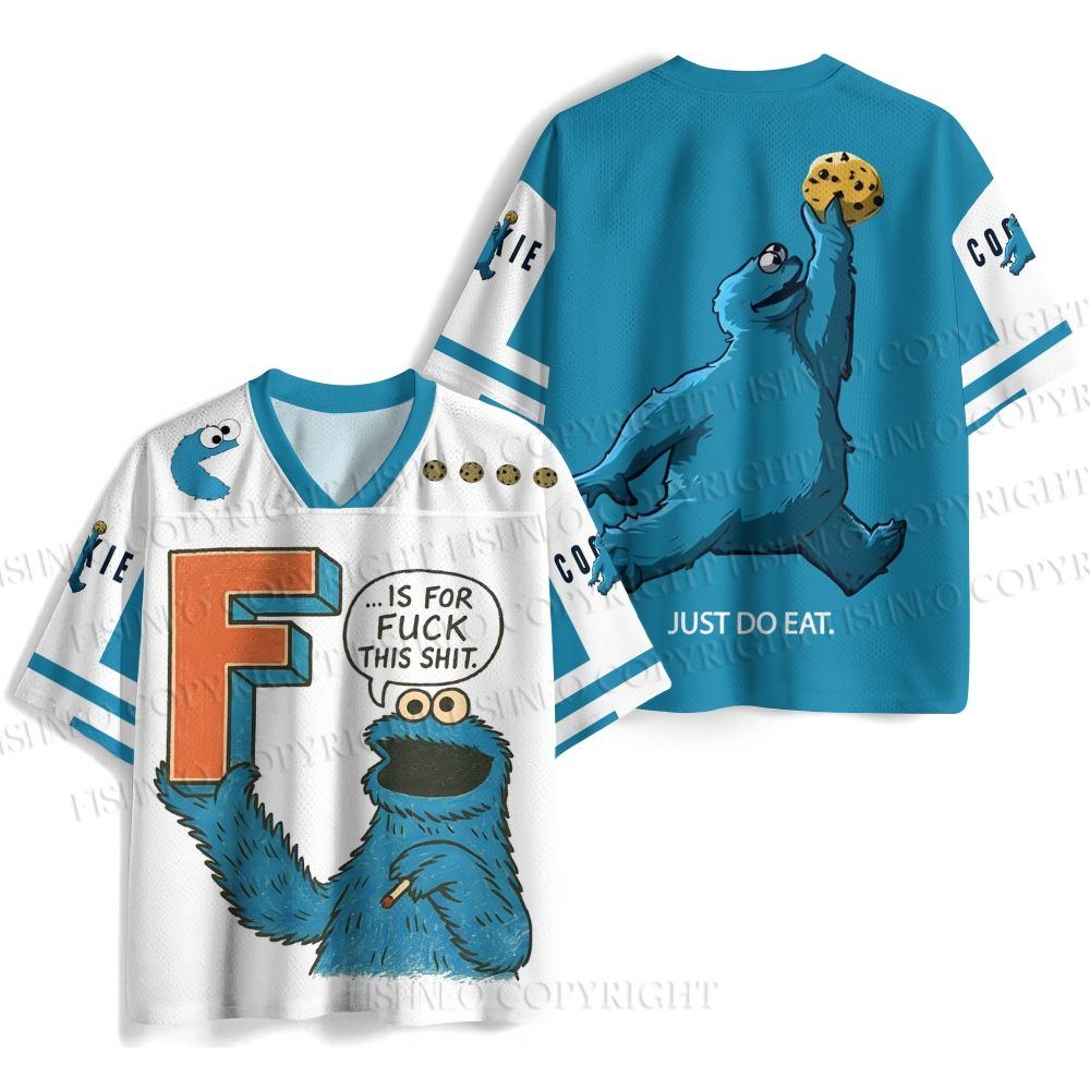 F Is For Fuck Cookie Monster Printed Jersey Shirts