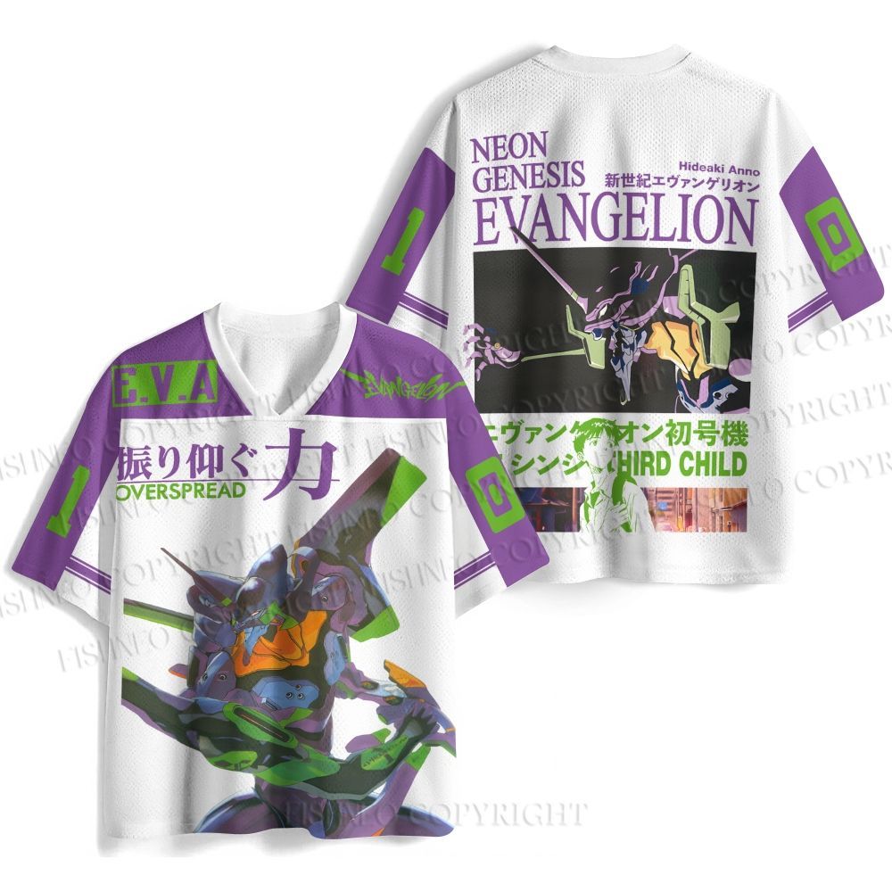 Neon Genesis Evangelion Unit 01 Shinji Jersey Shirts