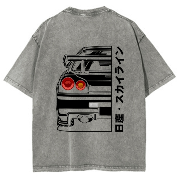 Nissan Skyline GTR R34 Back Washed T-Shirt
