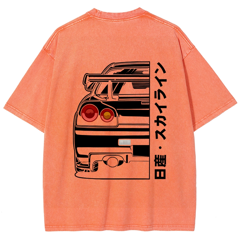 Nissan Skyline GTR R34 Back Washed T-Shirt