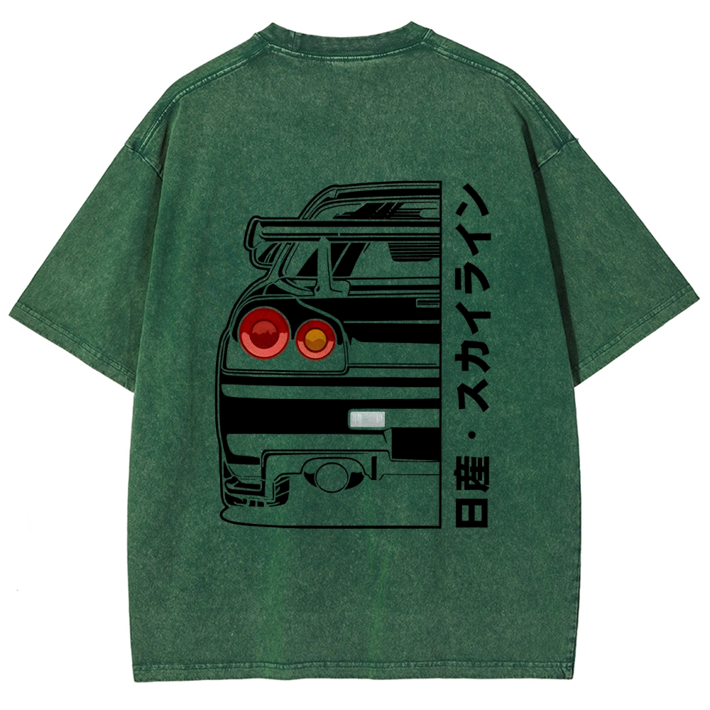 Nissan Skyline GTR R34 Back Washed T-Shirt