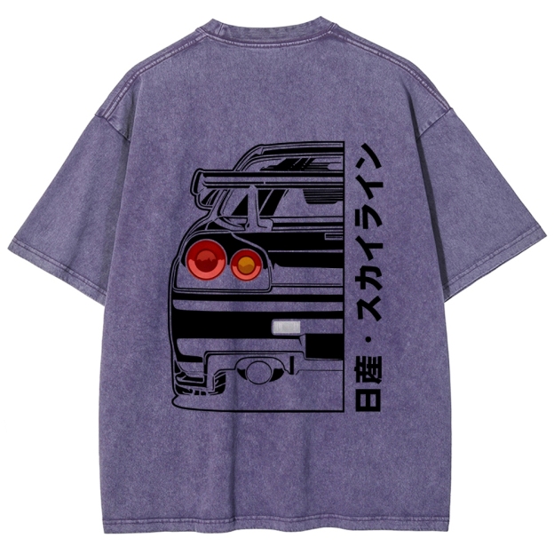 Nissan Skyline GTR R34 Back Washed T-Shirt