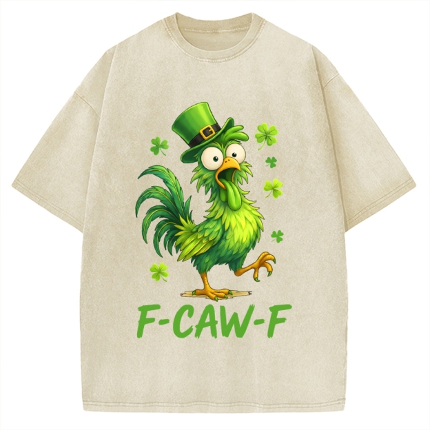 F-Caw-F St. Patrick's Day Vintage Washed T-shirt