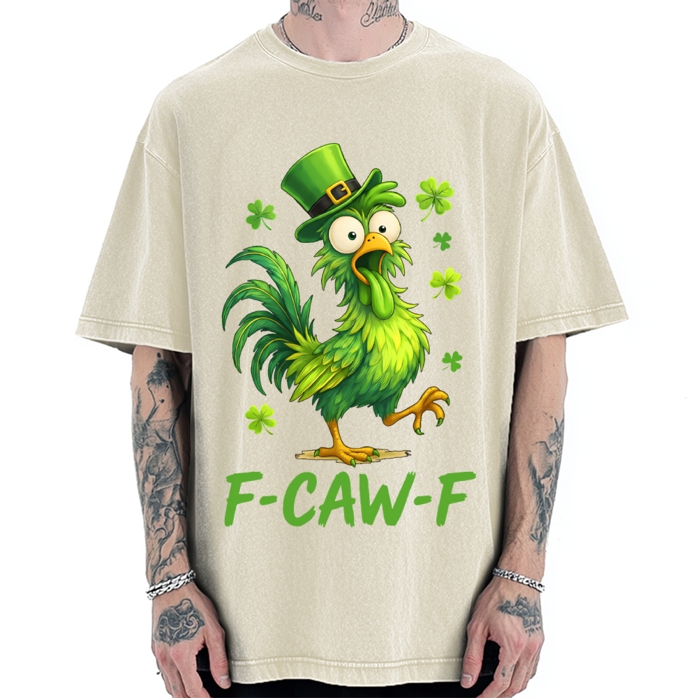 F-Caw-F St. Patrick's Day Vintage Washed T-shirt