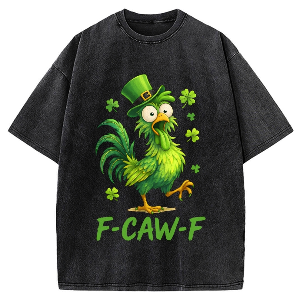 F-Caw-F St. Patrick's Day Vintage Washed T-shirt
