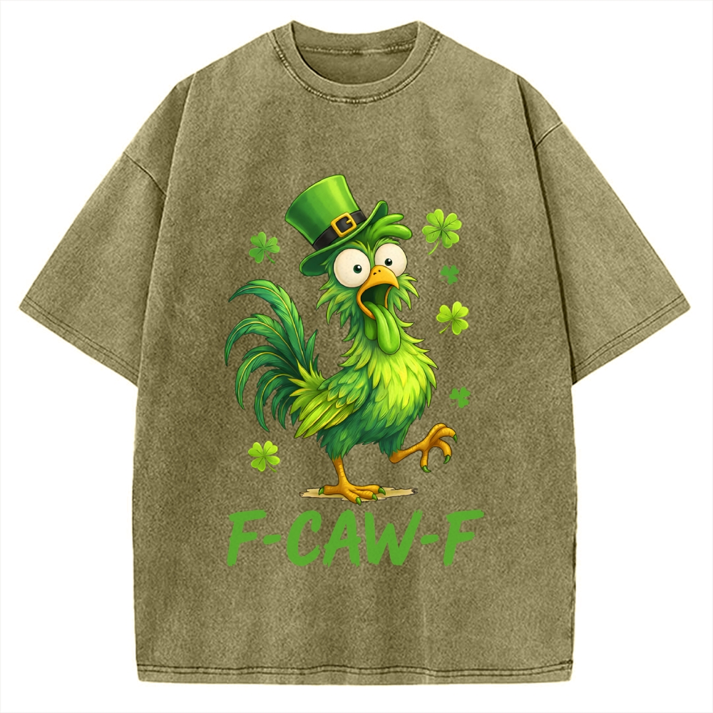 F-Caw-F St. Patrick's Day Vintage Washed T-shirt