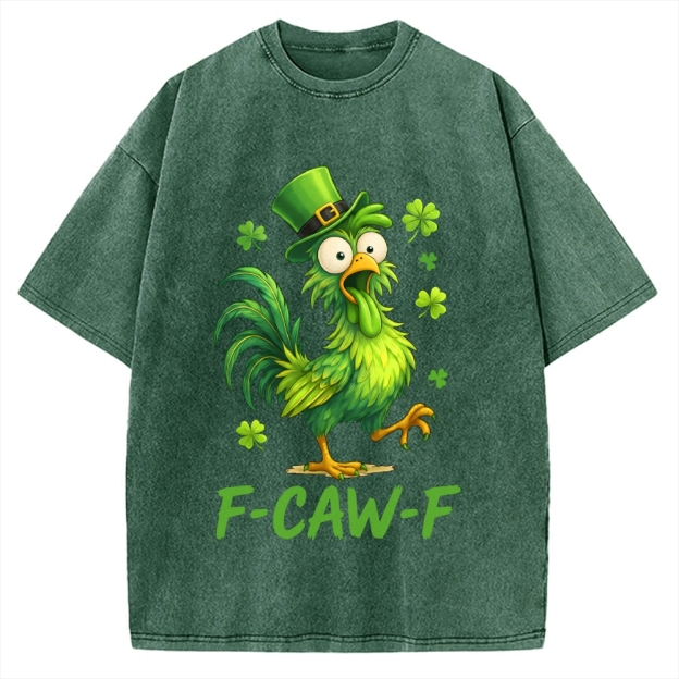 F-Caw-F St. Patrick's Day Vintage Washed T-shirt