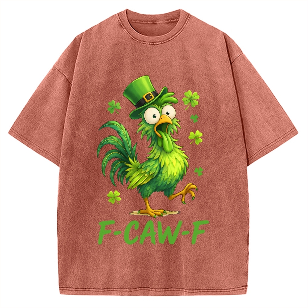 F-Caw-F St. Patrick's Day Vintage Washed T-shirt