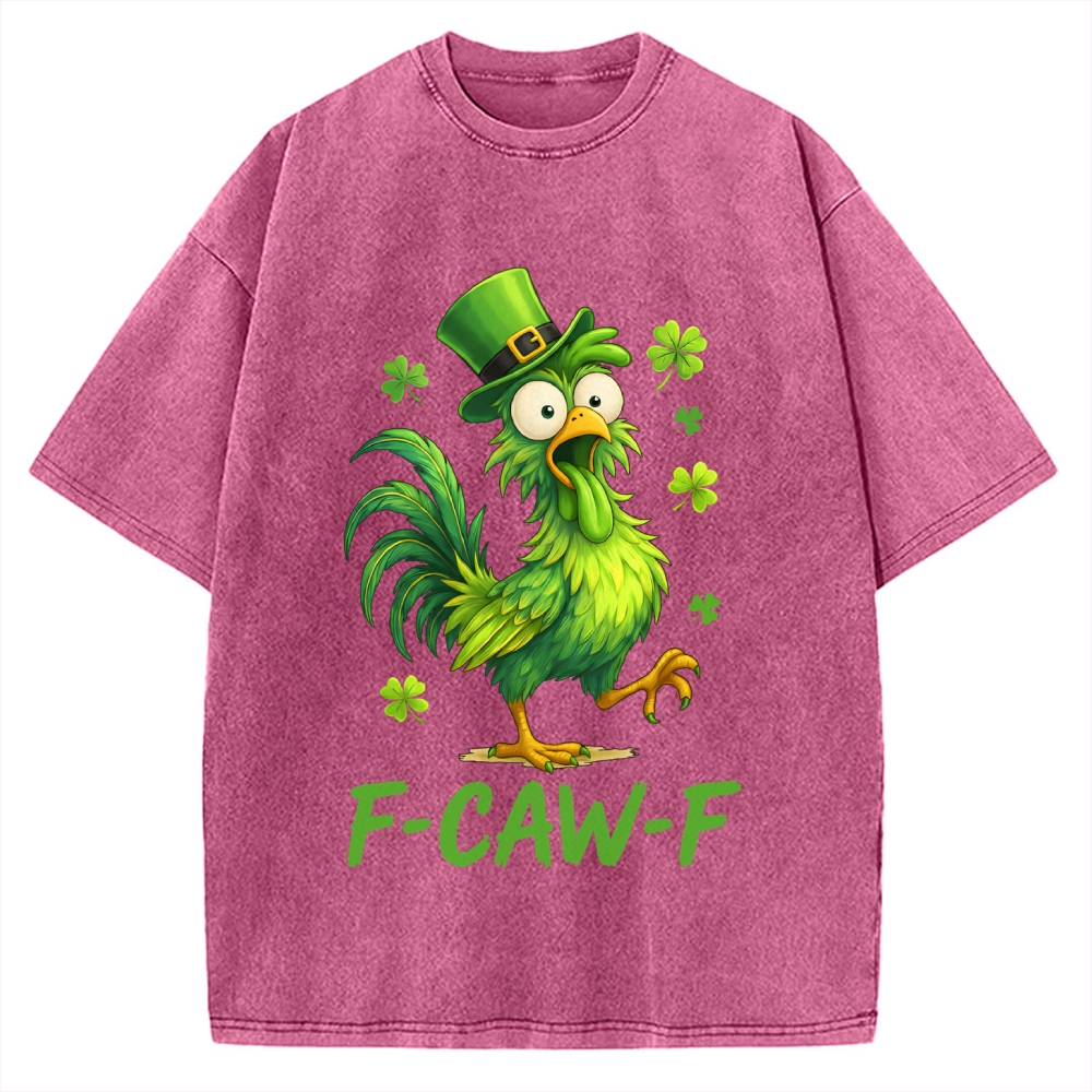 F-Caw-F St. Patrick's Day Vintage Washed T-shirt