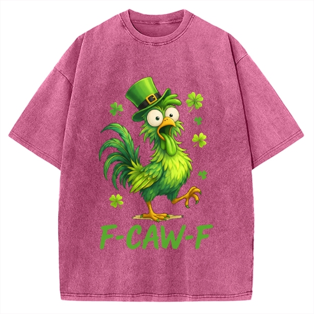 F-Caw-F St. Patrick's Day Vintage Washed T-shirt