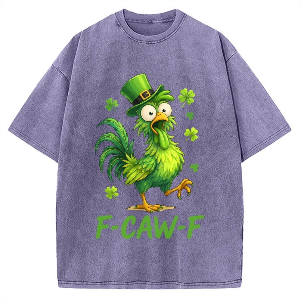 F-Caw-F St. Patrick's Day Vintage Washed T-shirt
