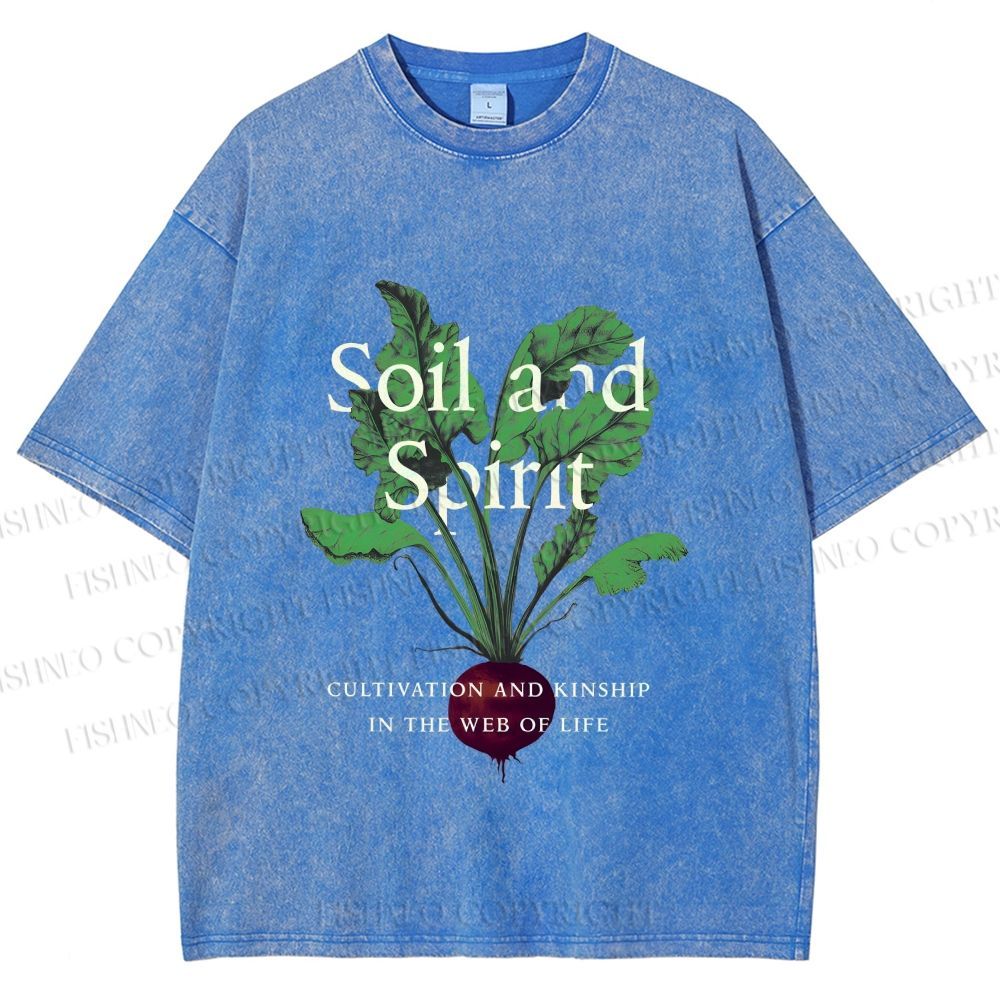 Unisex Soil & Spirit Beetroot Printed Washed Tee