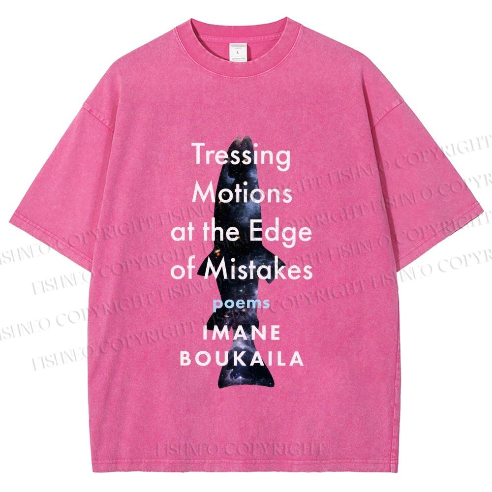 Unisex Cosmic Shark Poem Printed Washed Tee