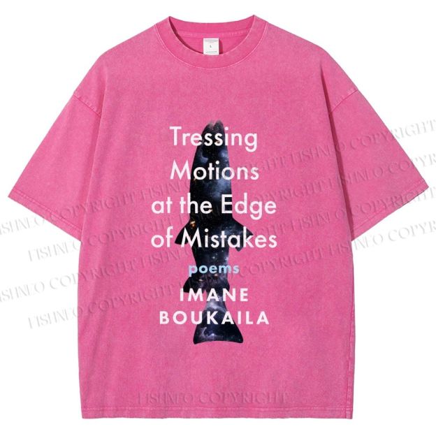 Unisex Cosmic Shark Poem Printed Washed Tee