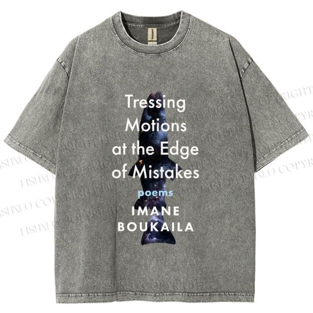 Unisex Cosmic Shark Poem Printed Washed Tee