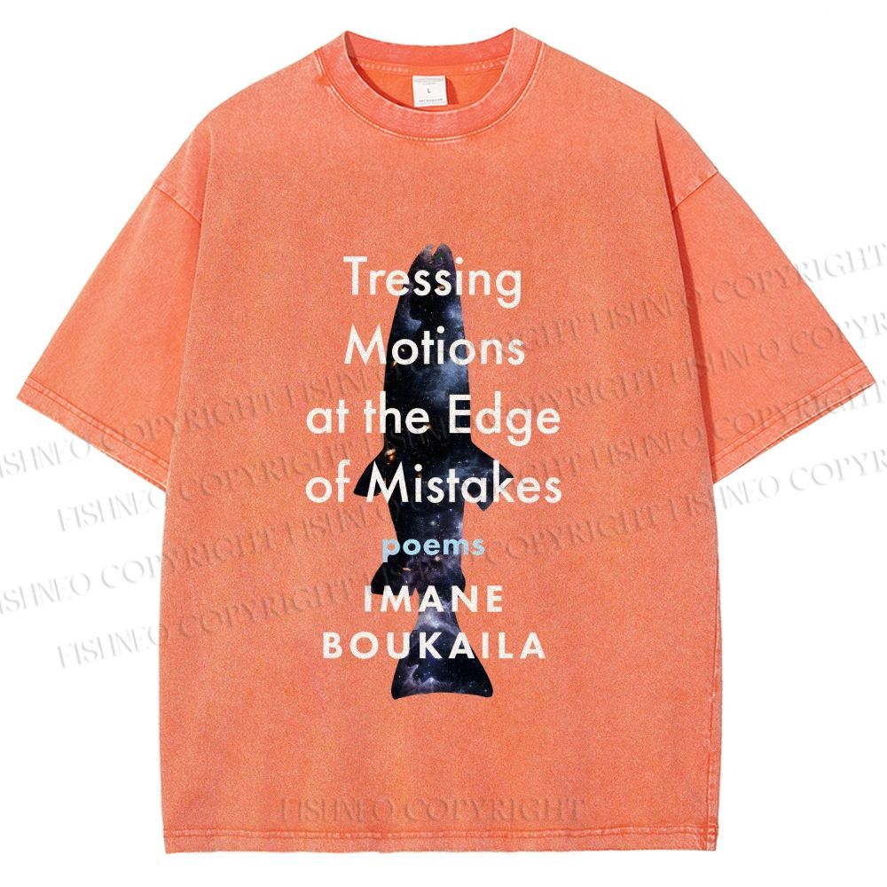 Unisex Cosmic Shark Poem Printed Washed Tee