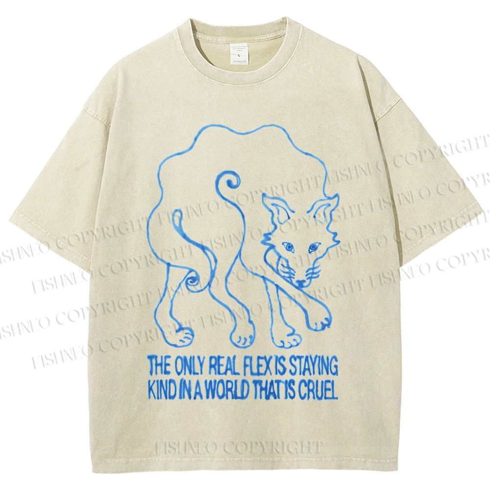 Unisex Alexander Khabbazi Fox Printed Washed Tee