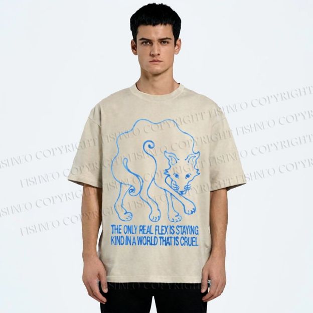 Unisex Alexander Khabbazi Fox Printed Washed Tee