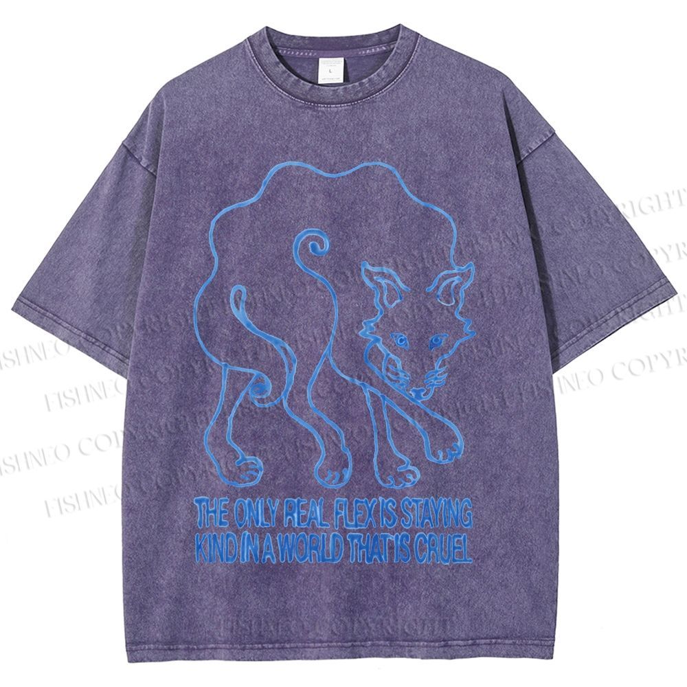 Unisex Alexander Khabbazi Fox Printed Washed Tee