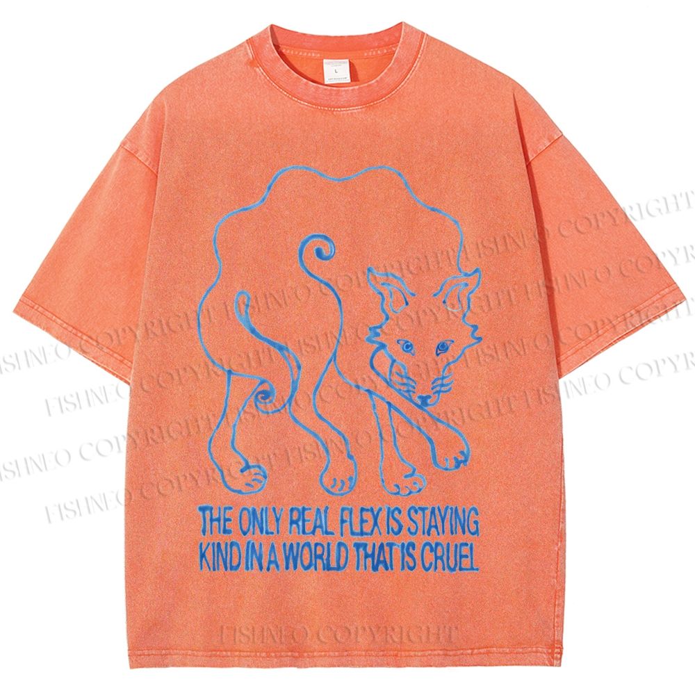 Unisex Alexander Khabbazi Fox Printed Washed Tee