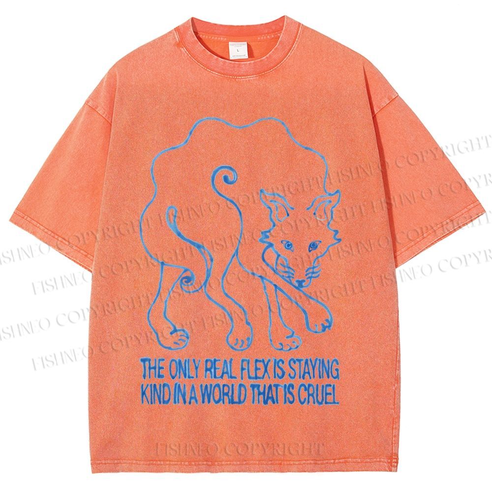 Unisex Alexander Khabbazi Fox Printed Washed Tee