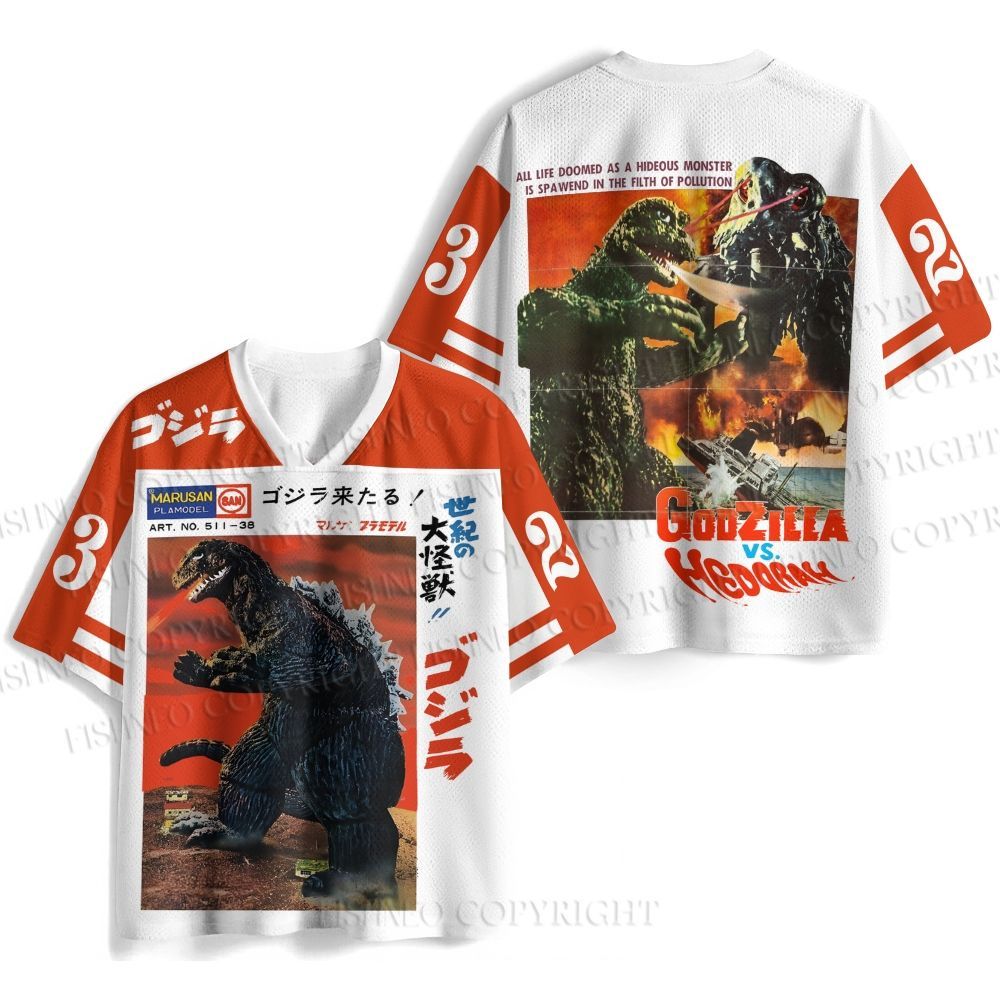 Vintage Godzilla Poster Jersey Shirts