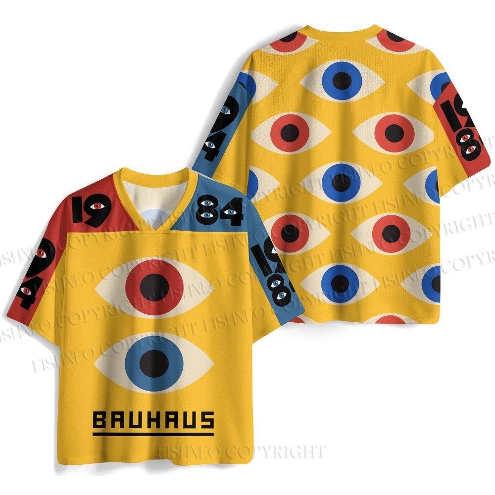 Bauhaus Geometric Eyes Printed Jersey Shirts