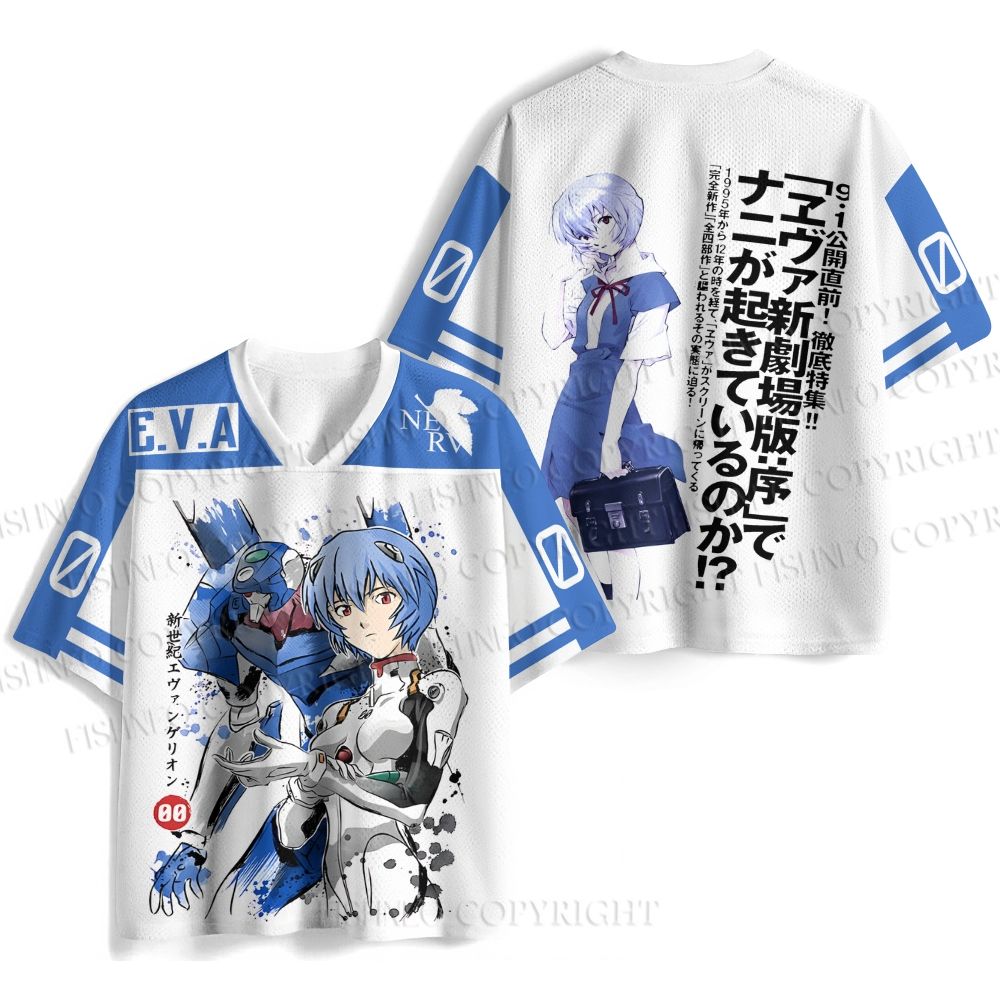Neon Genesis Evangelion Rei Jersey Shirts