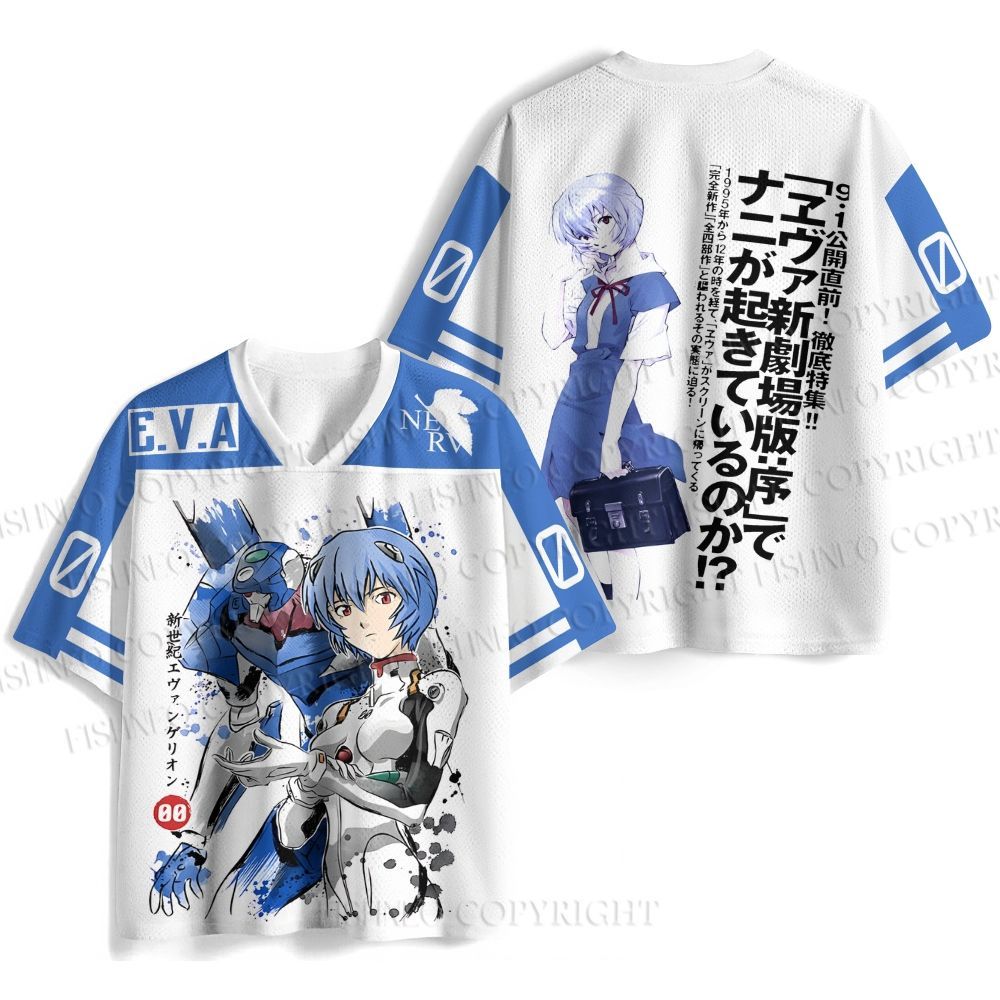 Neon Genesis Evangelion Rei Jersey Shirts