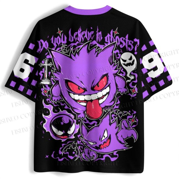 Gengar Gastly Haunter Printed Jersey Shirts