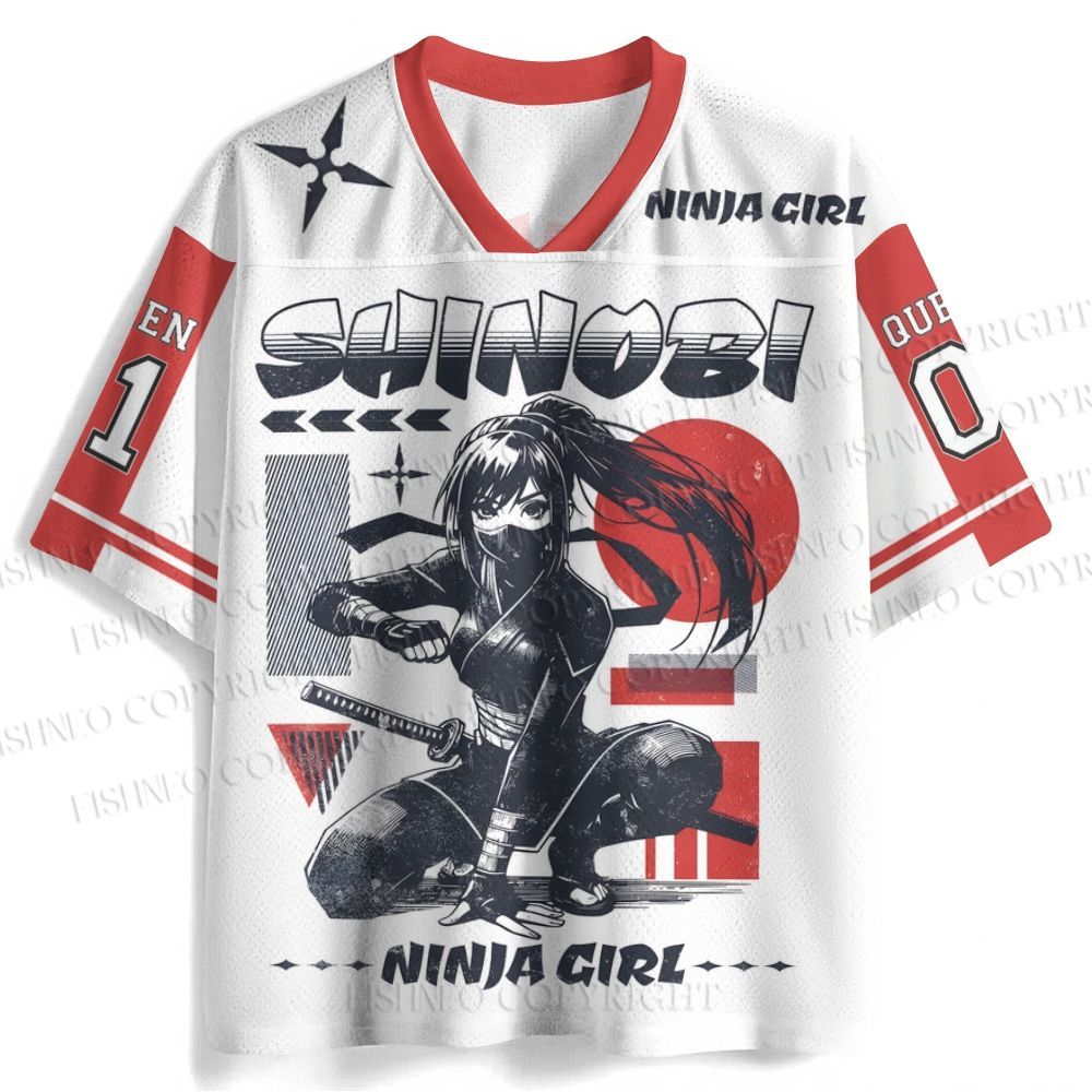 Shinobi Ninja Girl Printed Jersey Shirts