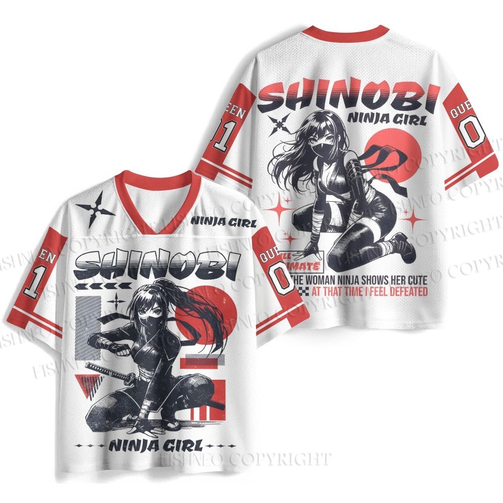 Shinobi Ninja Girl Printed Jersey Shirts