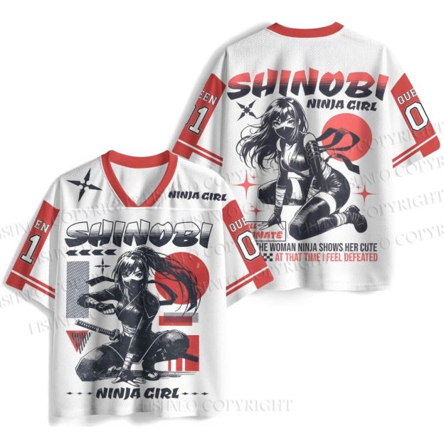 Shinobi Ninja Girl Printed Jersey Shirts