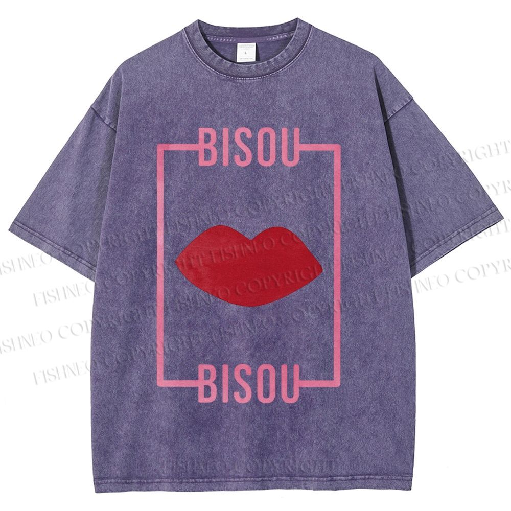 Unisex Bisou Printed Washed Tee