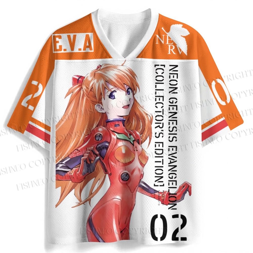 Neon Genesis Evangelion Asuka Unit 02 Jersey Shirts