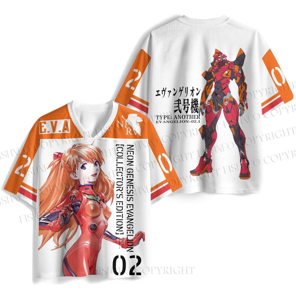 Neon Genesis Evangelion Asuka Unit 02 Jersey Shirts