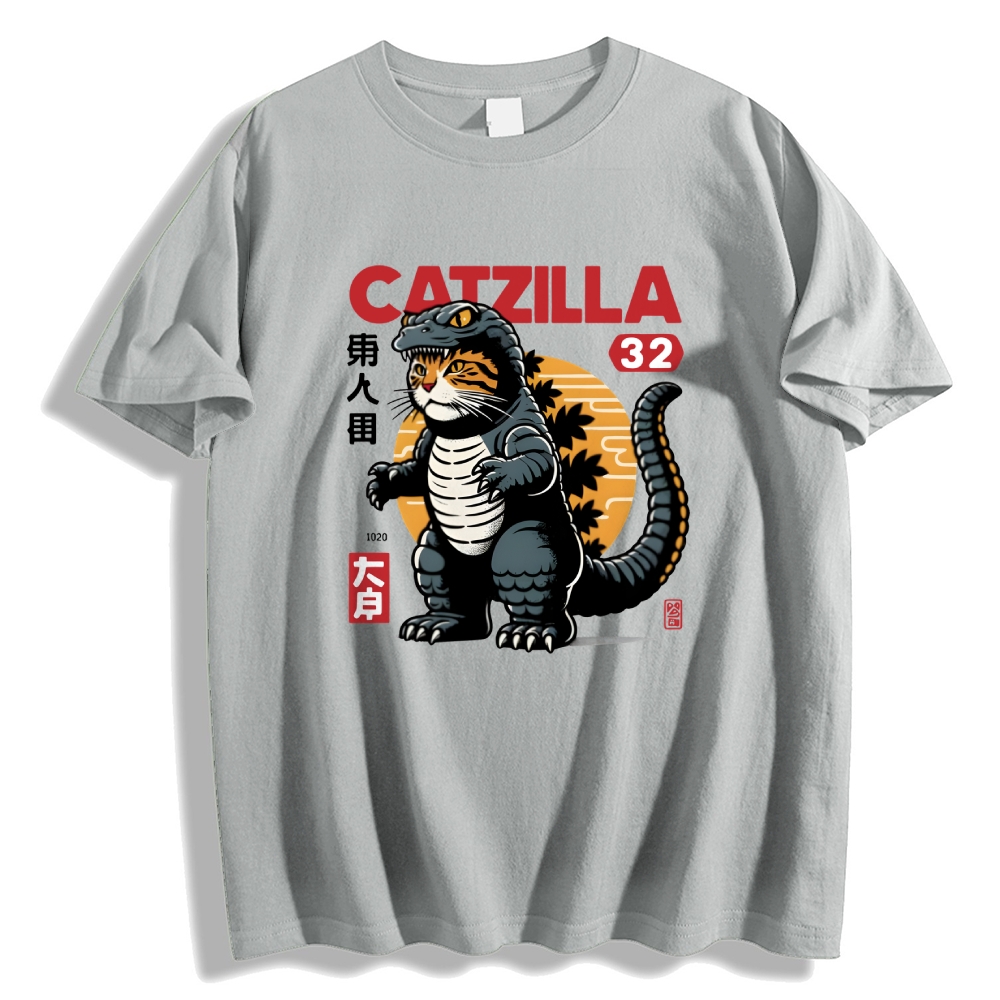 Catzilla Cat Godzilla Japanese Style Classic Tee