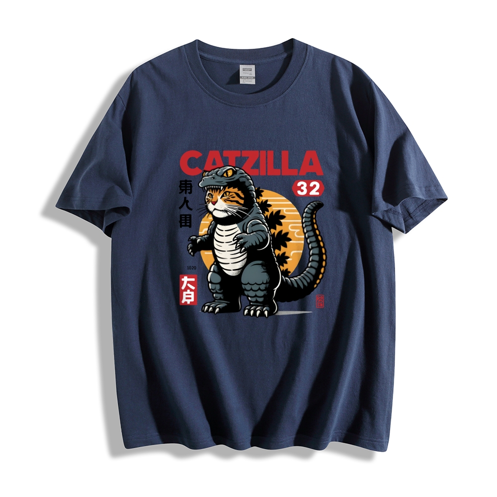 Catzilla Cat Godzilla Japanese Style Classic Tee