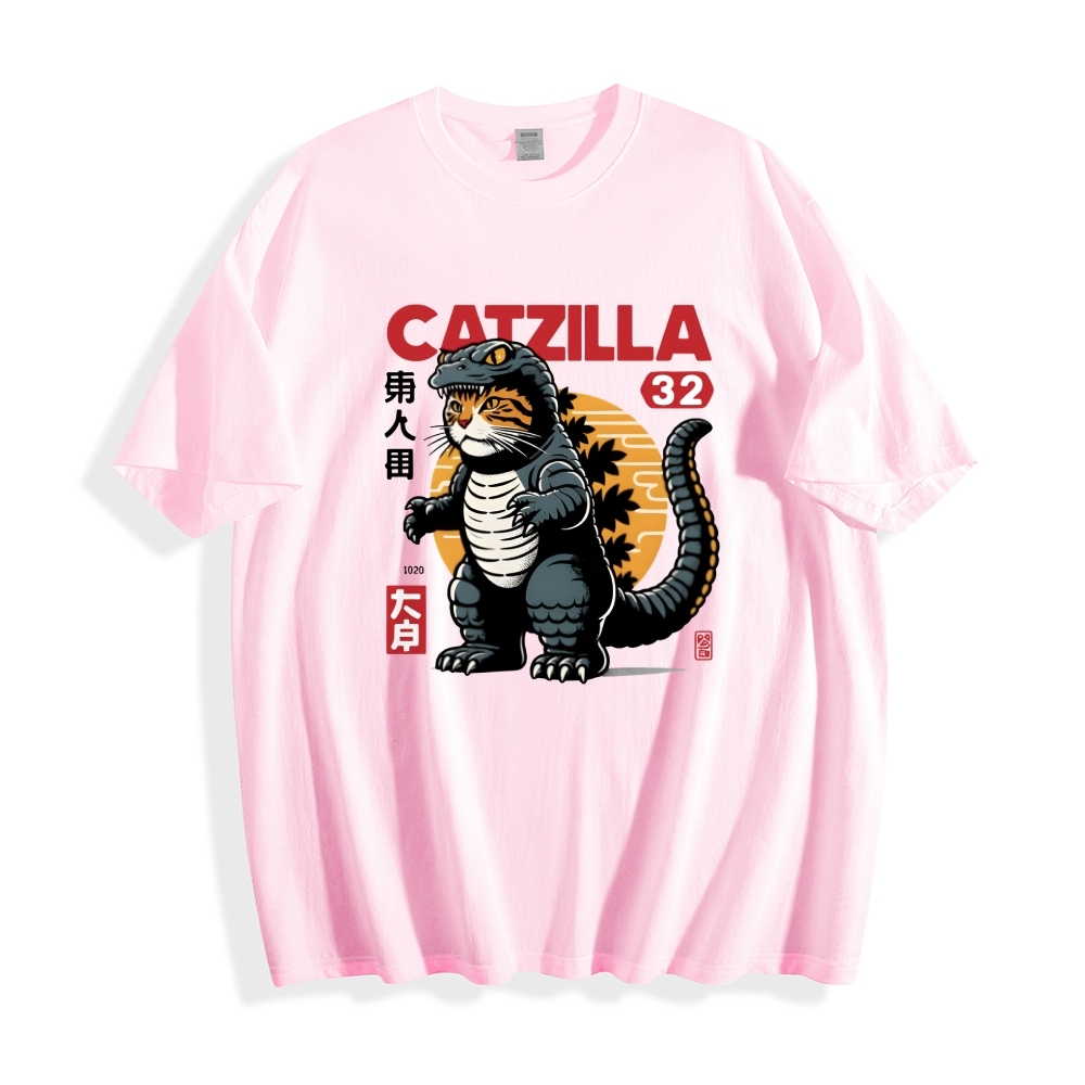 Catzilla Cat Godzilla Japanese Style Classic Tee