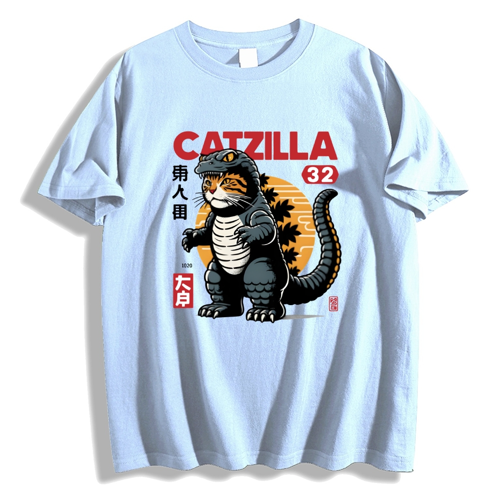 Catzilla Cat Godzilla Japanese Style Classic Tee