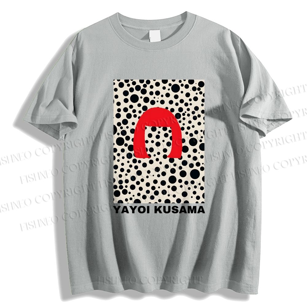 Unisex Classic Yayoi Kusama Printed Cotton Printed T-shirt