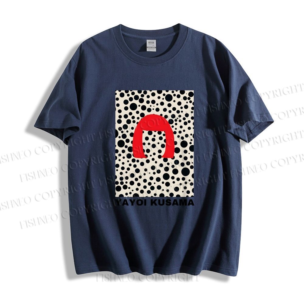 Unisex Classic Yayoi Kusama Printed Cotton Printed T-shirt