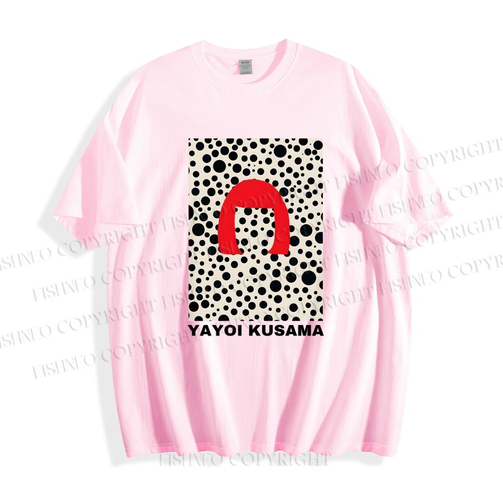 Unisex Classic Yayoi Kusama Printed Cotton Printed T-shirt