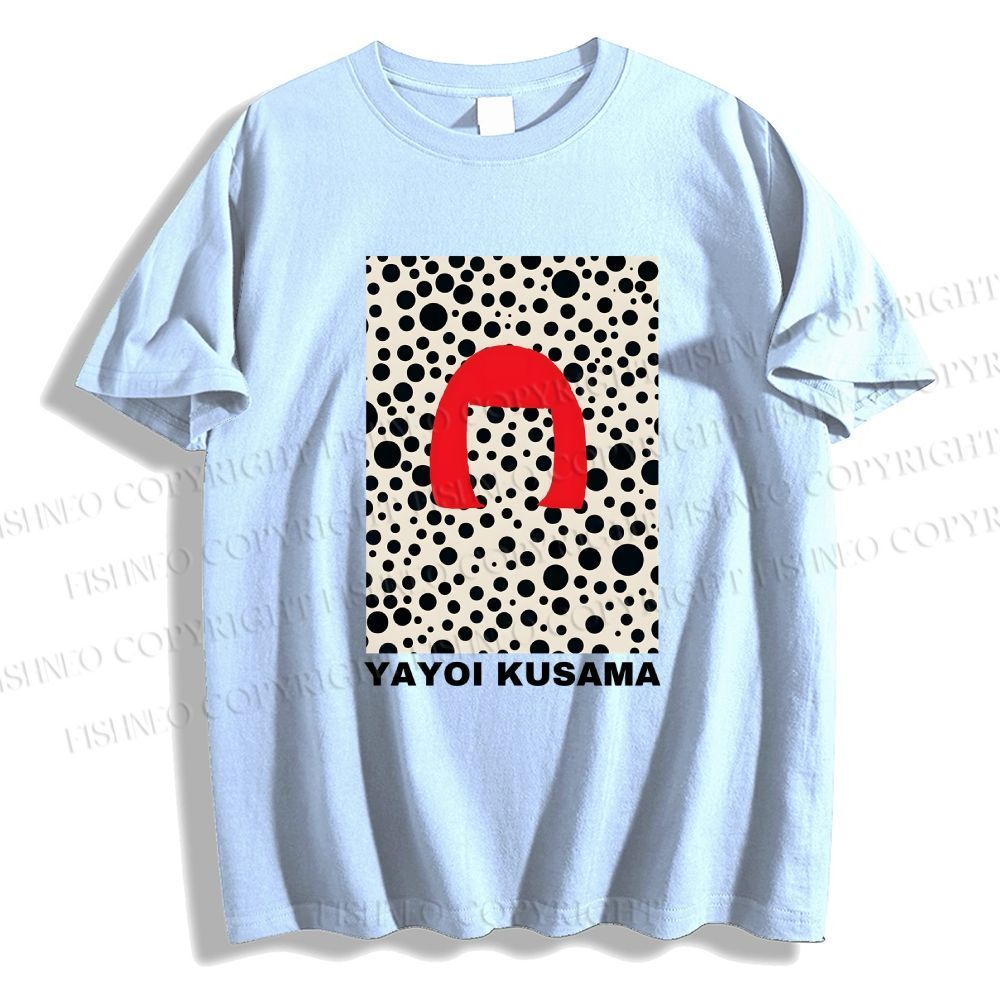 Unisex Classic Yayoi Kusama Printed Cotton Printed T-shirt