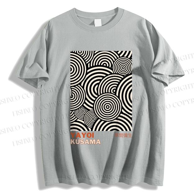Unisex Classic Yayoi Kusama Circle Printed Cotton Printed T-shirt